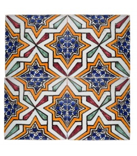Al-Andalus - carreaux faits à la main 10 cm - plusieurs motifs - - modèle 36