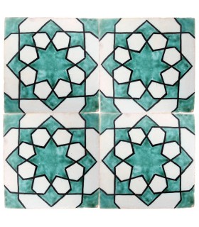 Al-Andalus - carreaux faits à la main 10 cm - plusieurs motifs - - modèle 36