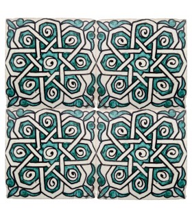 Azulejo Andalusí - 10 cm - Varios Diseños- Artesanal- Modelo 50