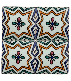 Al-Andalus - carreaux faits à la main 10 cm - plusieurs motifs - - modèle 36