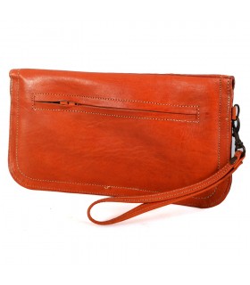 Cartera Piel  con Asa - Cuero Repujado - Varios Colores - 2 Tamaños