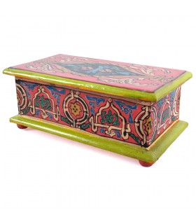 Caja Árabe - Hecho y Pintado a Mano - Colores Alegres - Calidad