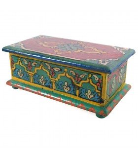 Caja Árabe - Hecho y Pintado a Mano - Colores Alegres - Calidad