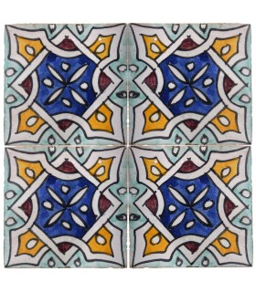 Azulejo Andalusí - 10 cm -Artesanal- Modelo 60