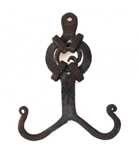 Percha de Forja Artesanal - Diseño Arabe - Calidad Deluxe - 14 cm