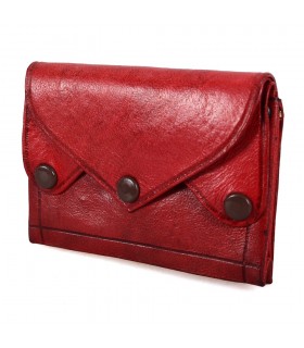 Leather Wallet - Clip Closure - 4 Pockets