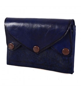 Leather Wallet - Clip Closure - 4 Pockets