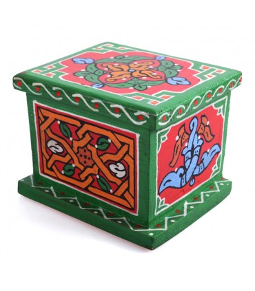 Cajita Árabe - Hecha y Pintada a Mano - Colores Alegres - Calidad
