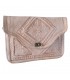 Sac en cuir - main ou suspendu - 2 poches - snap - diverses couleurs - 31 cm