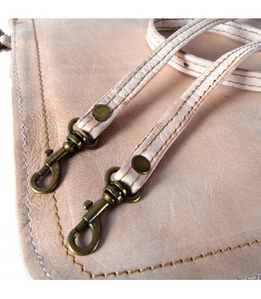 Bolso Cuero Artesanal - Funda Tablet - De Mano o Para Colgar - 2 Compartimentos - Cierre Fácil - Varios Colores - 31 cm