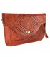 Bolso Cuero Artesanal - Funda Tablet - De Mano o Para Colgar - 2 Compartimentos - Cierre Fácil - Varios Colores - 31 cm