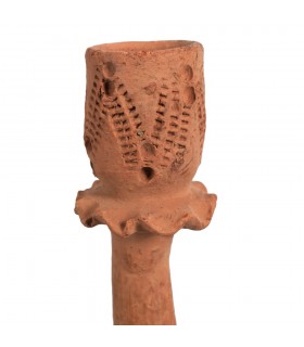 Candelabro de Barro - Artesanal - Realizado Artesanalmente - 15 cm