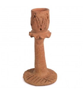 Candelabro de Barro - Artesanal - Realizado Artesanalmente - 15 cm