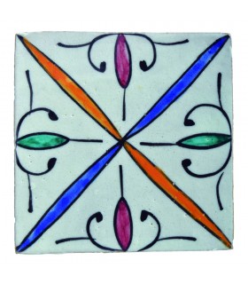 Azulejo Andalusí - 10 cm -Artesanal- Modelo 63