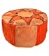 Bicolor Leather Puff - Arabisches Mosaik Design - Artisan - Laun Model