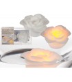 Vela Led Flotante - Diseño Rosa - Luz Naranja -  2 und