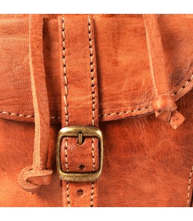 Mochila Cuero Artesanal - 4 Compartimentos - Modelo Beldi