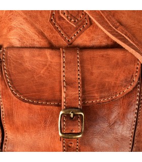Mochila Cuero Artesanal - 4 Compartimentos - Modelo Beldi