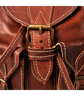 Handgemachter Lederrucksack - 4 Taschen - Hasam Modell