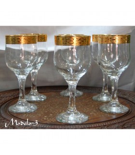 Set 6 Cups - Golden Edge - 4 Models