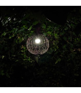 Lámpra Esfera Celosía Forja - Exerior - Ideal Jardín - Modelo Asjar