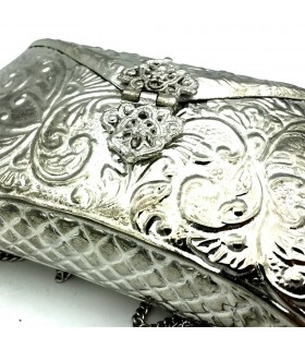 Bolso Fiesta Níquel - Diseño Floral - Modelo Abiad