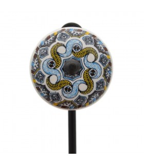 Forge and Ceramic Hanger - Floral Design - Model Kazakhstan