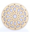 Celosia Arabe Calada - Posa Vasos - Madera Corte por Laser - Modelo 9 - 10 cm