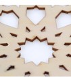 Celosia Arabe Calada - Posa Vasos - Madera Corte por Laser - Modelo 11 - 20 cm