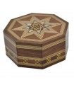 Syrian Inlaid Octagonal Box - Mosaic Design - Al Raqa Model