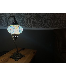 Lámpara Turca Mesita de Noche - Modelo Cisne - 17 cm