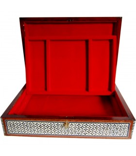 Boîte à bijoux marqueterie velours grand - plateau - Egypte - nouveauté