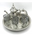 Arabic - teapot tea set - Tray legs - 3 glasses - sugar