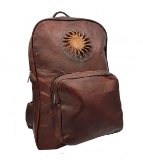 Lederrucksack - 3 Taschen - 100% Leder - Modell SOL