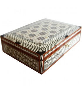 Joyero Taracea Grande Terciopelo - Bandeja - Egipto - Novedad
