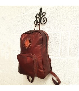 Lederrucksack - 3 Taschen - 100% Leder - Modell SOL
