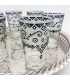 Juego 6 Vasos de Té Grabados - Relieve Diseño Floral- Modelo ZAHARA