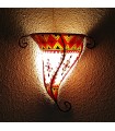 Luminária de parede em couro natural - Pintada com Henna - Model IBERIA
