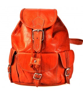 Mochila Cuero Artesanal - 4 Compartimentos - Modelo Beldi
