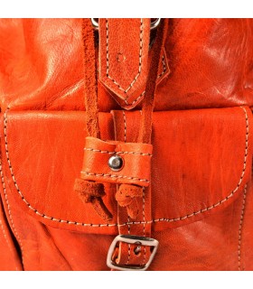 Mochila Cuero Artesanal - 4 Compartimentos - Modelo Beldi
