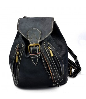 Mochila de couro - 4 bolsos - 100% couro - modelo SAGUIR