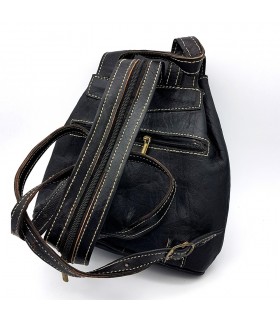 Lederrucksack - 4 Taschen - 100% Leder - Modell SAGUIR