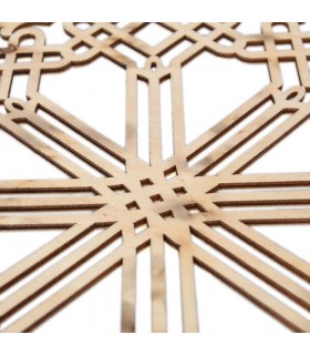Celosia Arab Decoration - Laminated Wood Laser Cut - Model 15 - 25 cm