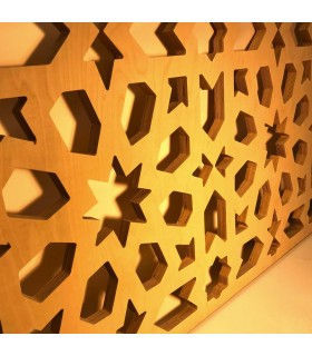 Arabic Celosia Wall or False Ceiling - Laminated Wood - Geometric Design