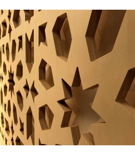 Celosia Árabe Pared o Falso Techo - Madera Laminada - Diseño Geometrico
