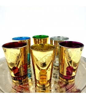 Juego 6 Vasos - Ventana Arabe - Varios Colores