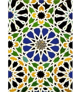 Postal Mosaico Árabe - Souvenir Granada - Modelo 6