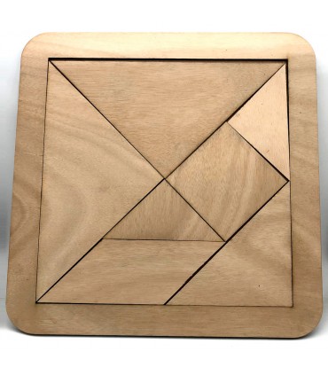 Tangram Giant Wood 40 cm - Ingéniosité et compétence