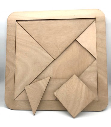 Giant Wood Tangram 40 cm - Ingenuity and Skill
