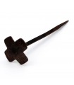 Clou Forge Fait Main - Design Croisé - 4 x 14 cm - Modèle 3